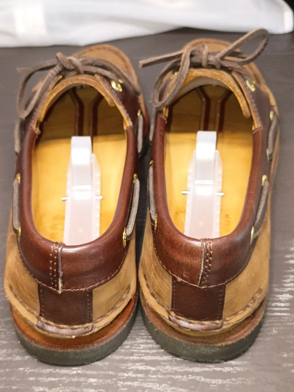 Sperry GOLD CUP Men's 10.5M Brown and Tan Suede Leather Boat Shoes.  Brand NEW!!